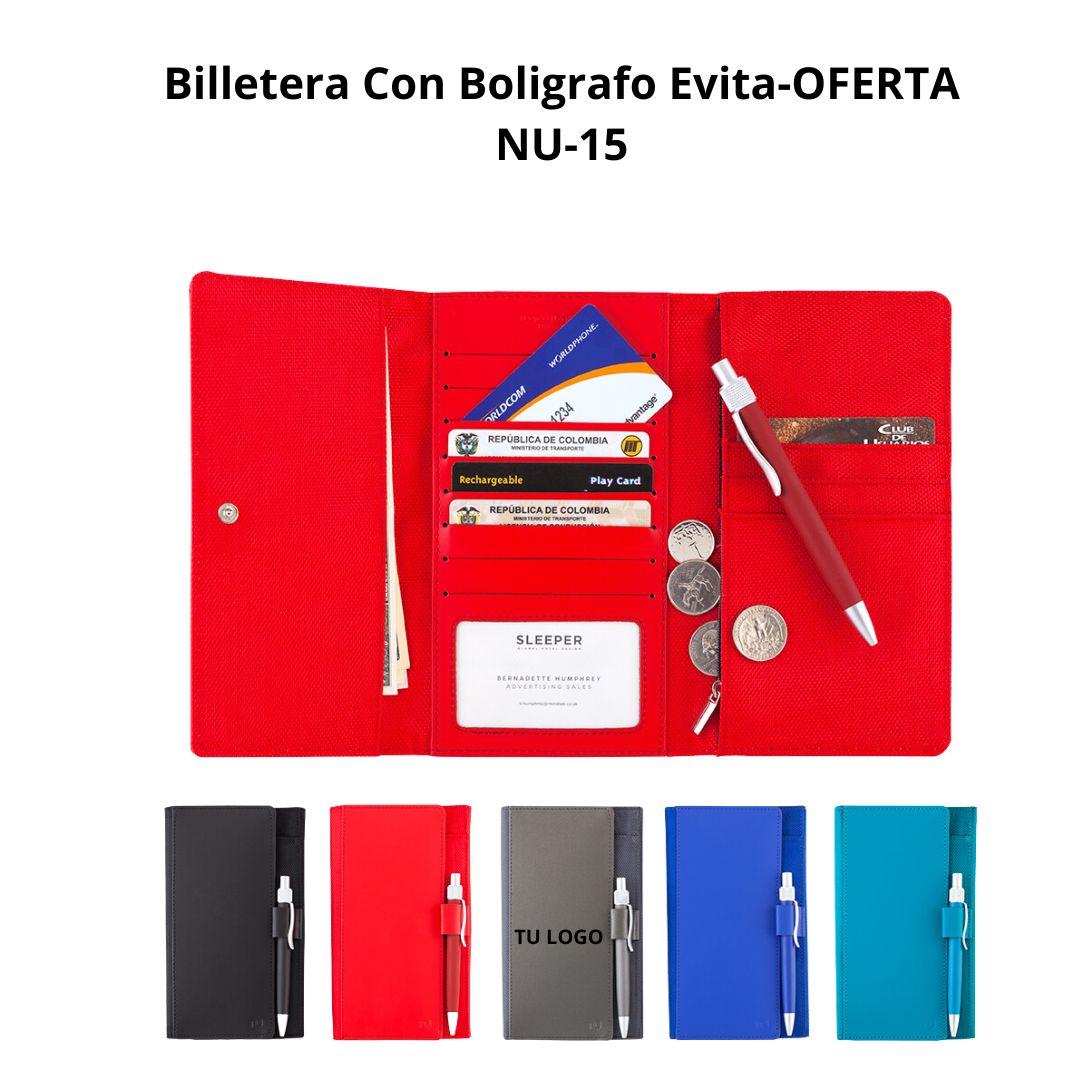 Billetera Con Boligrafo Evita