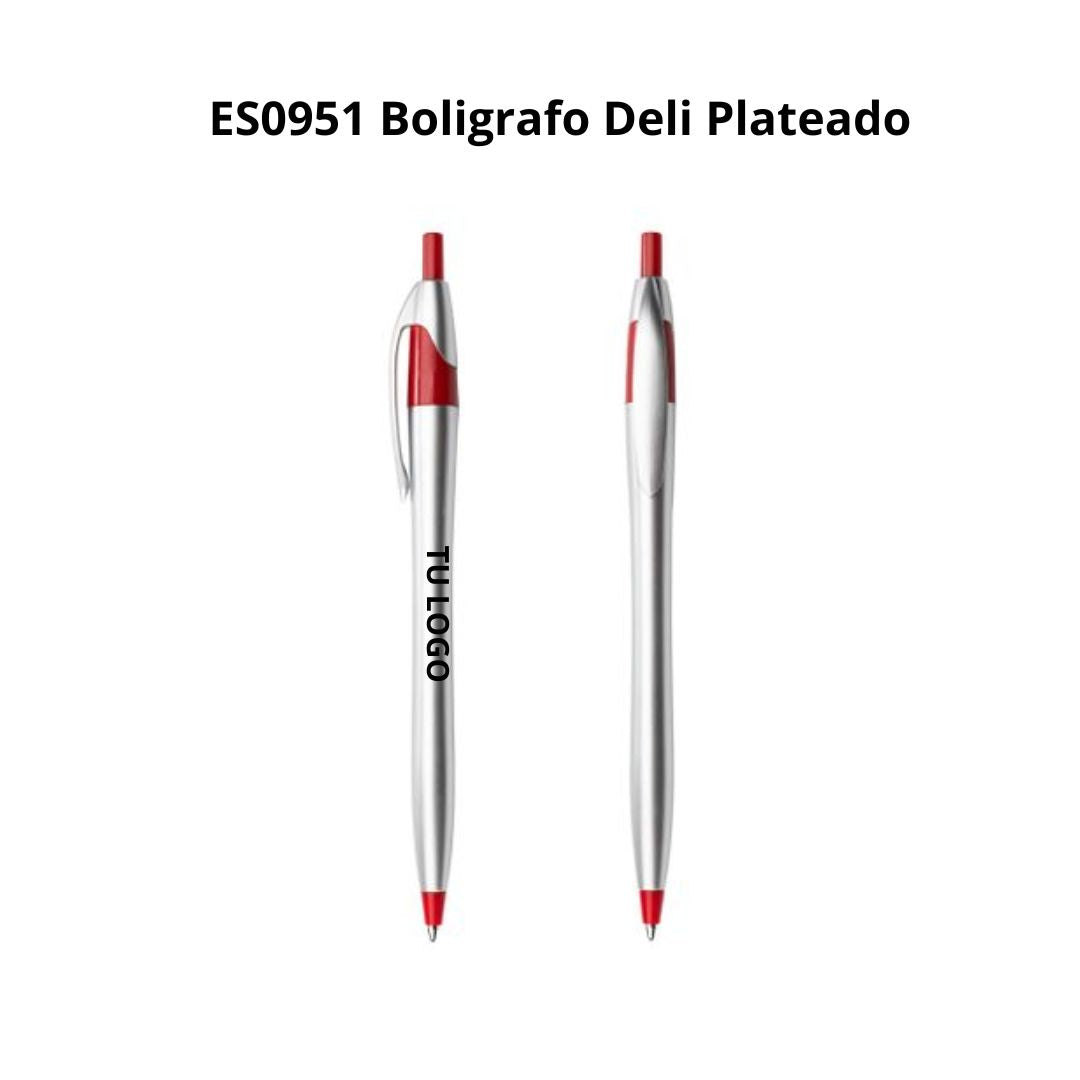 Boligrafo Deli Plateado