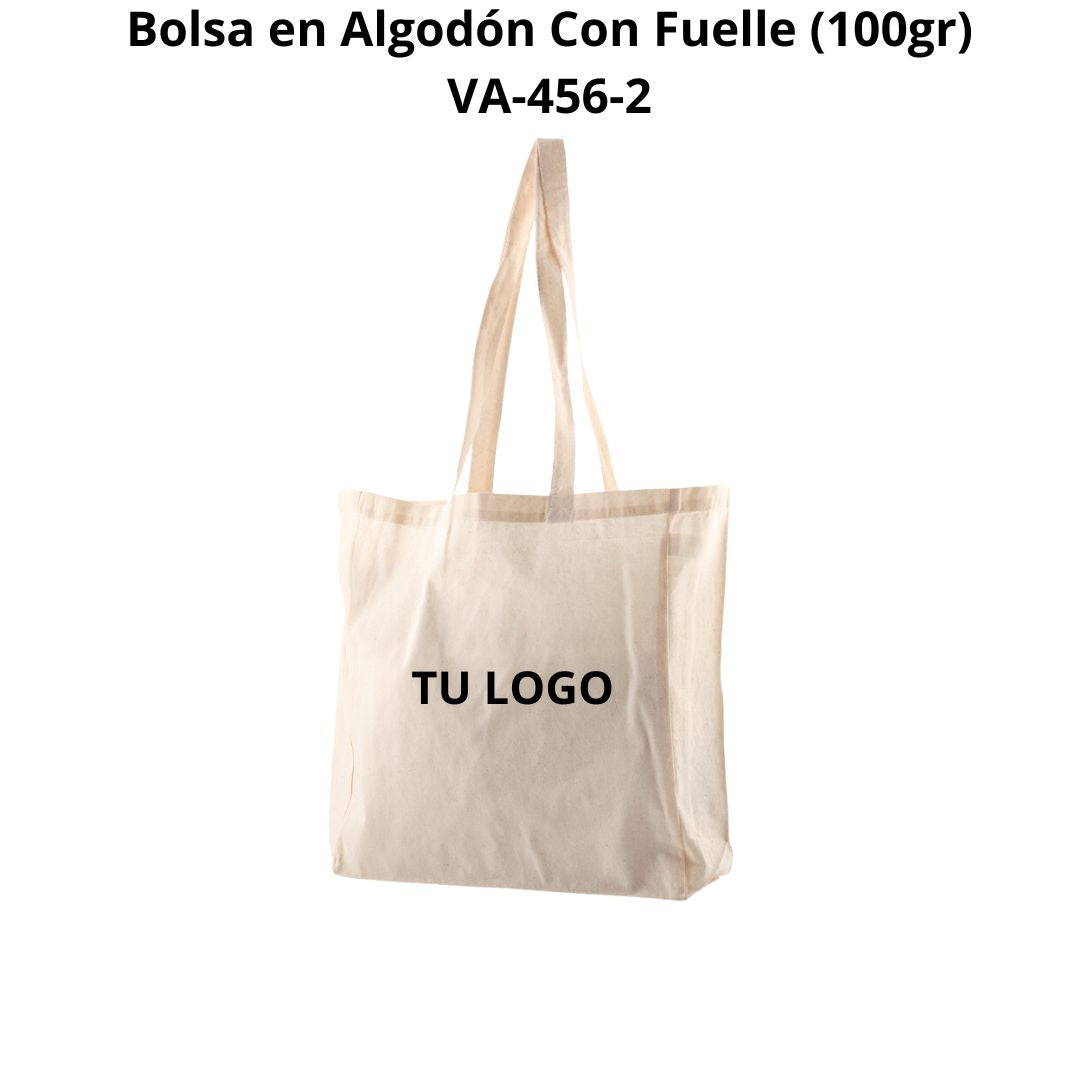 Bolsa en Algodon con Fuelle