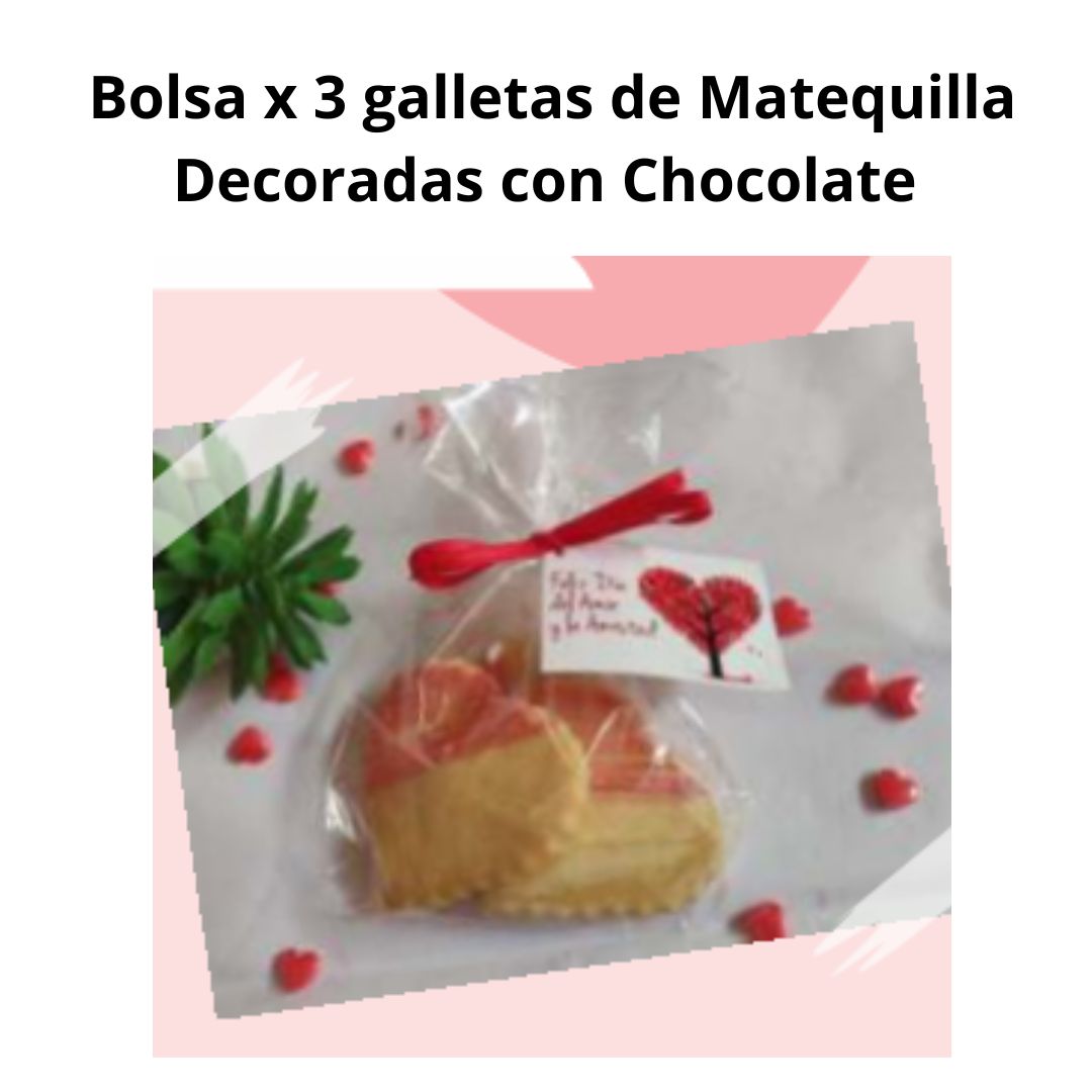 Bolsa x 3 de Mantequilla Decoradas con Chocolate