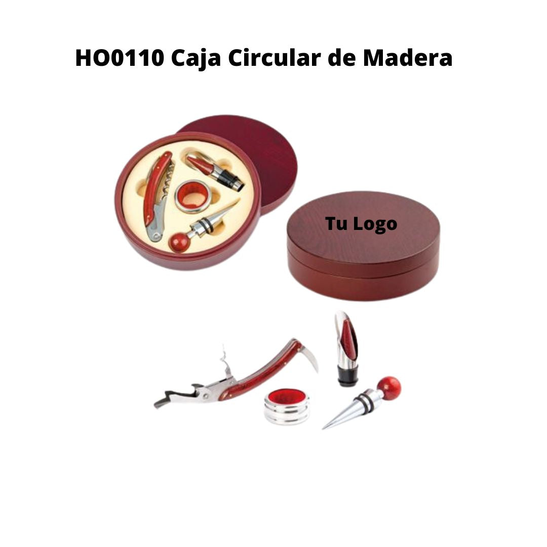 Caja Circular de Madera