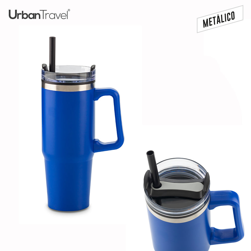 Mug Metálico y Plástico Chester Urban Travel 900ml MU-396 (CP) (NUEVO)