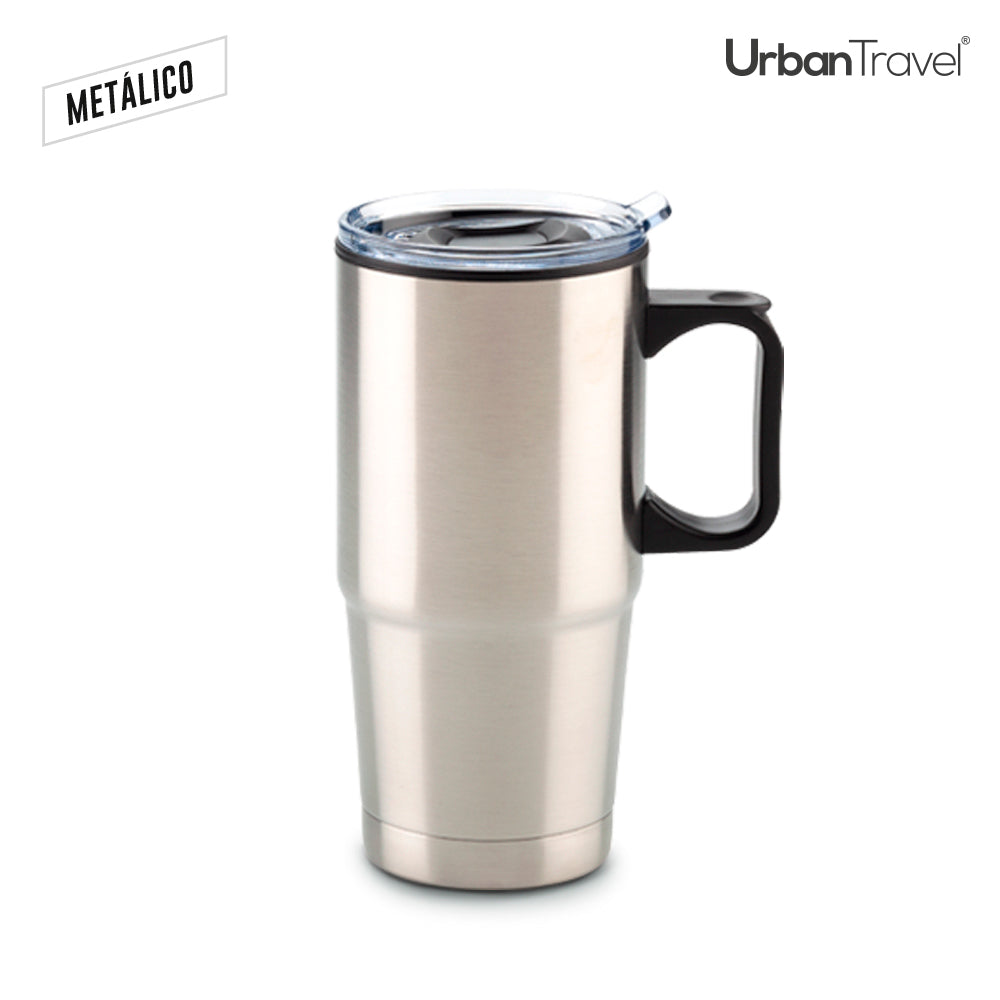 Mug Metálico Cobalt Urban Travel 600ml MU-398 (CP) (NUEVO)