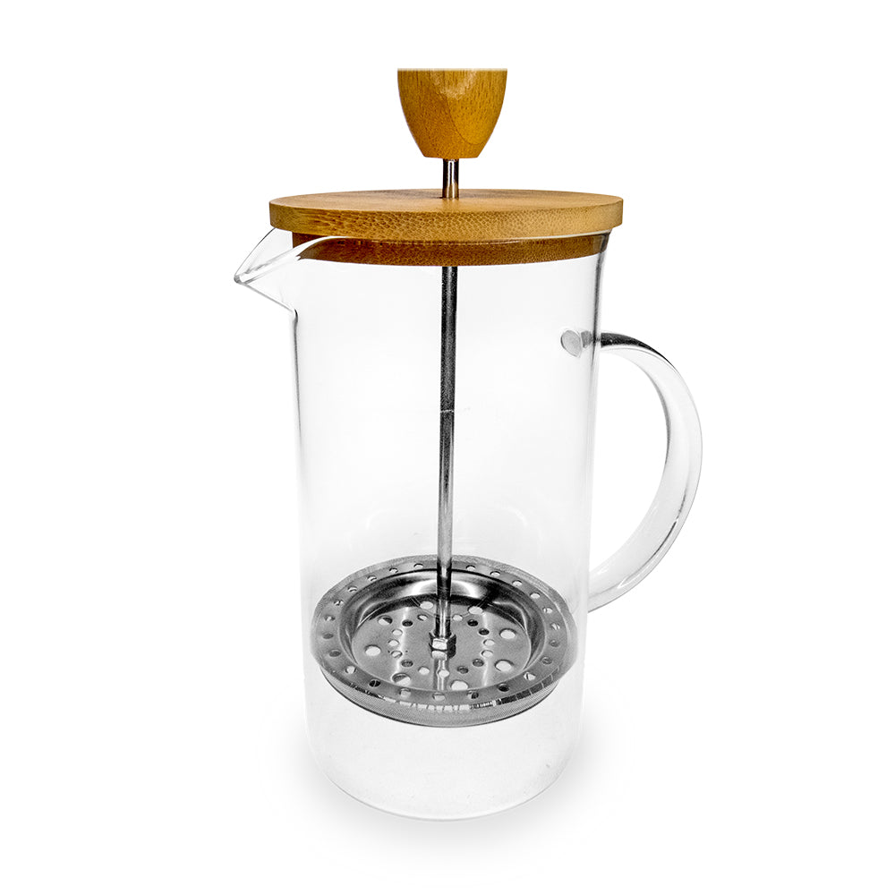 Cafetera en Vidrio y Bambú 600ml MU-404 (CP) (NUEVO)