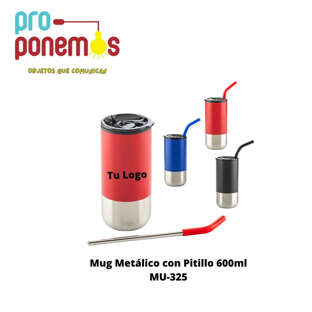 Mug Metalico Pitillo