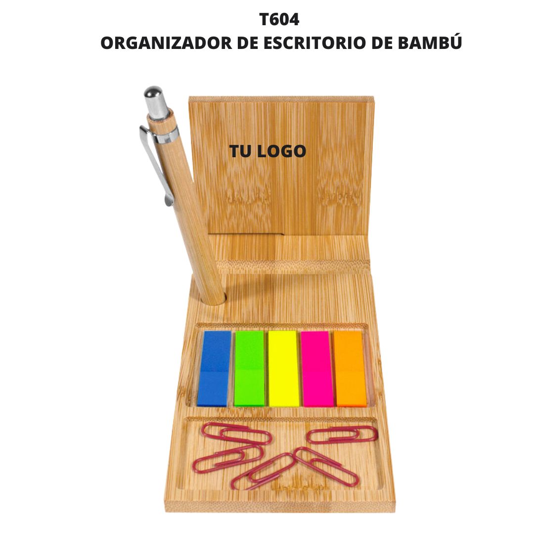 Organizador de Escritorio de Bambu