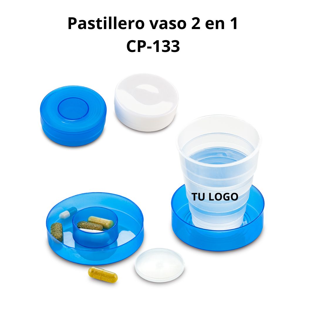 Pastillero Vaso 2 en 1