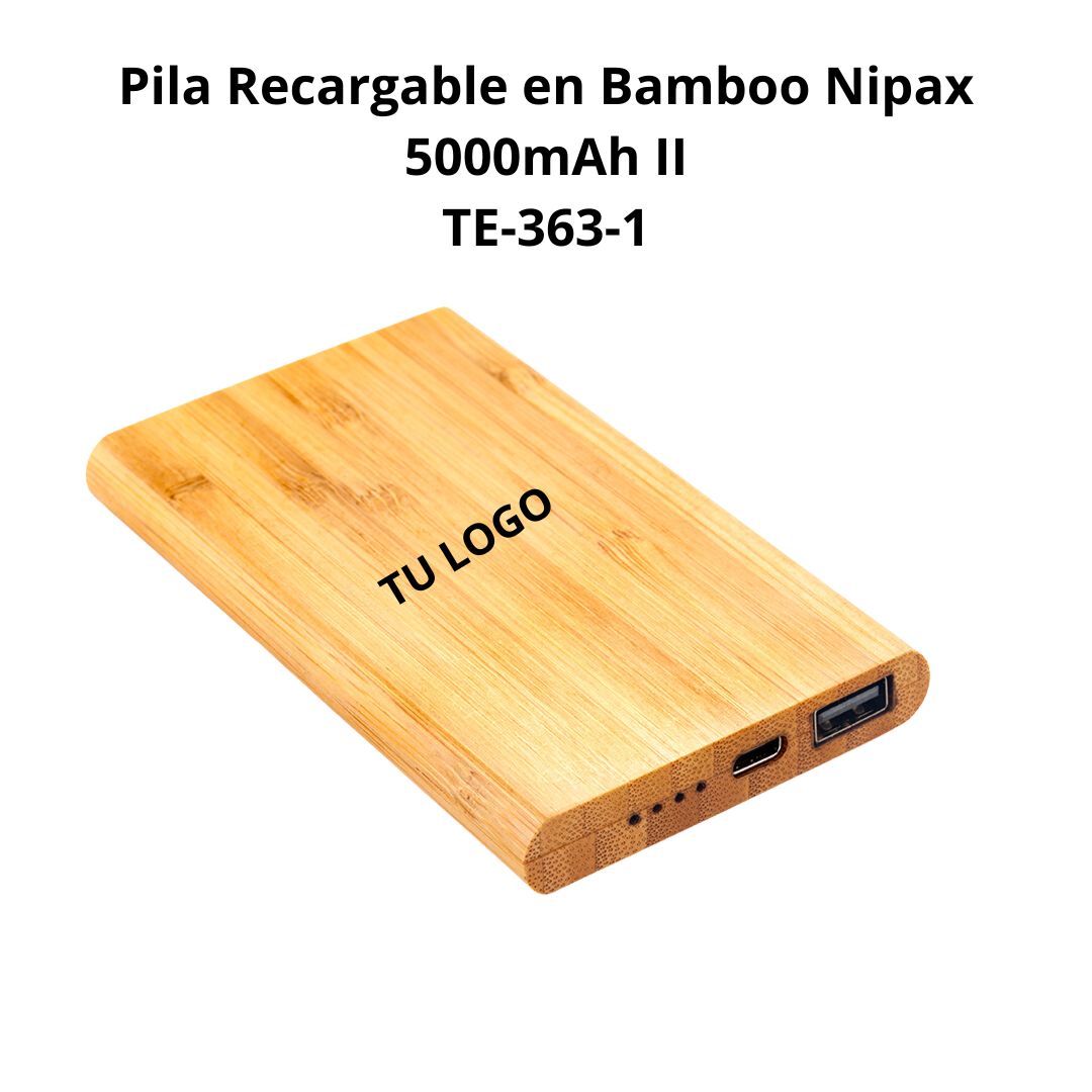 Pila Recargable en Bamboo Nipax