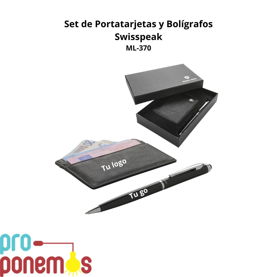 Portatarjetas y Boligrafo