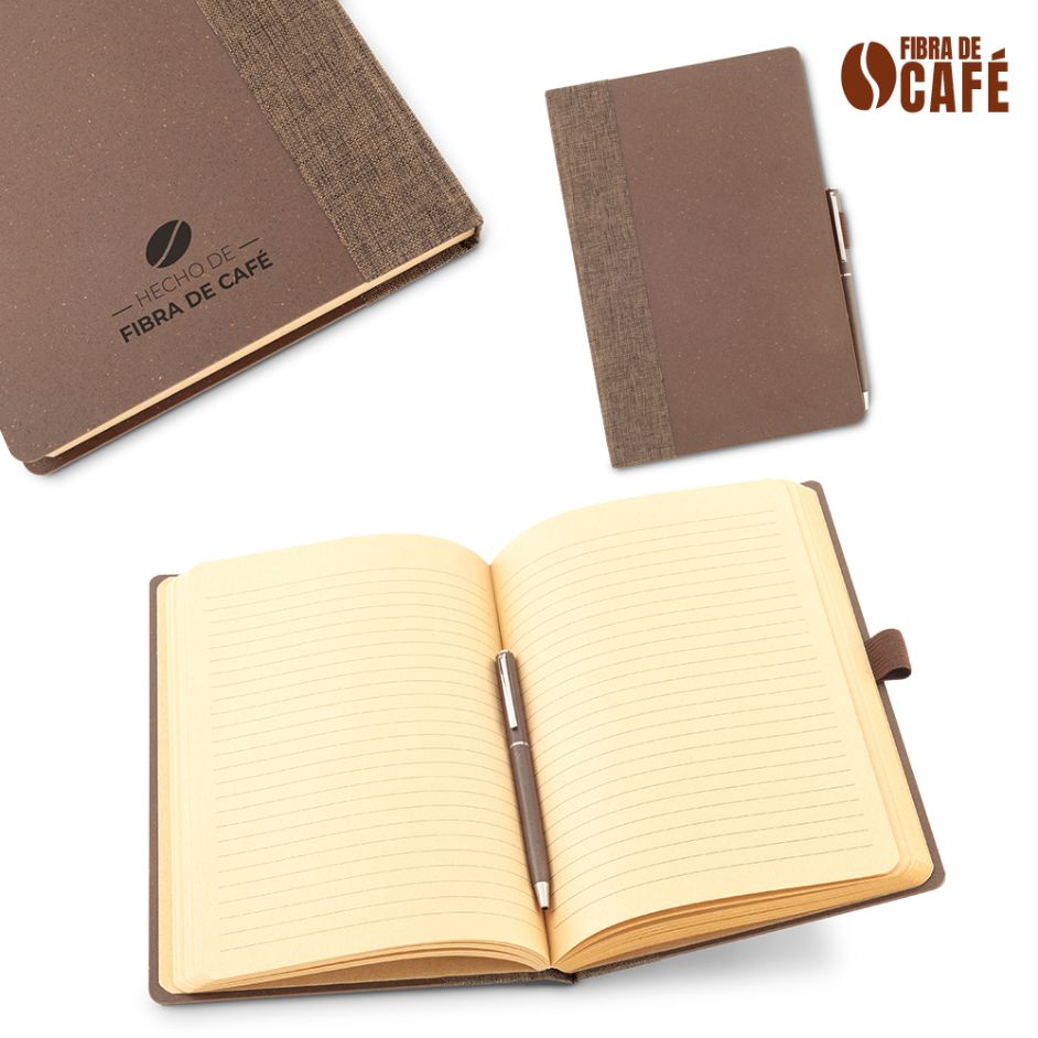 Set de Libreta y Boligrafo Eco Coffee