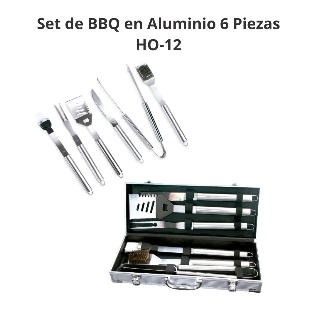 Set de BBQ en Aluminio 6 Piezas