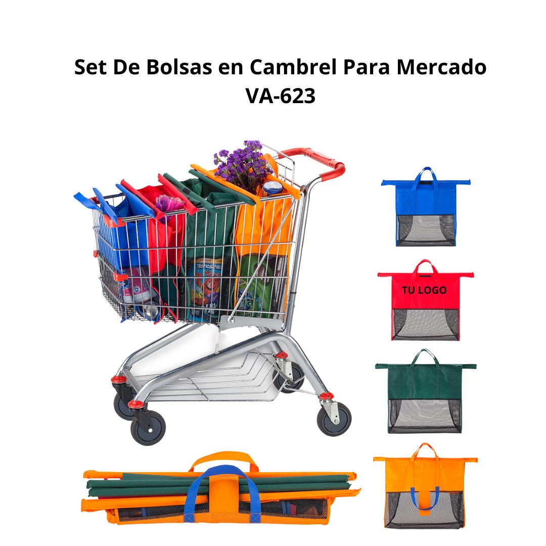 Set de Bolsas en Cambrel para Mercado