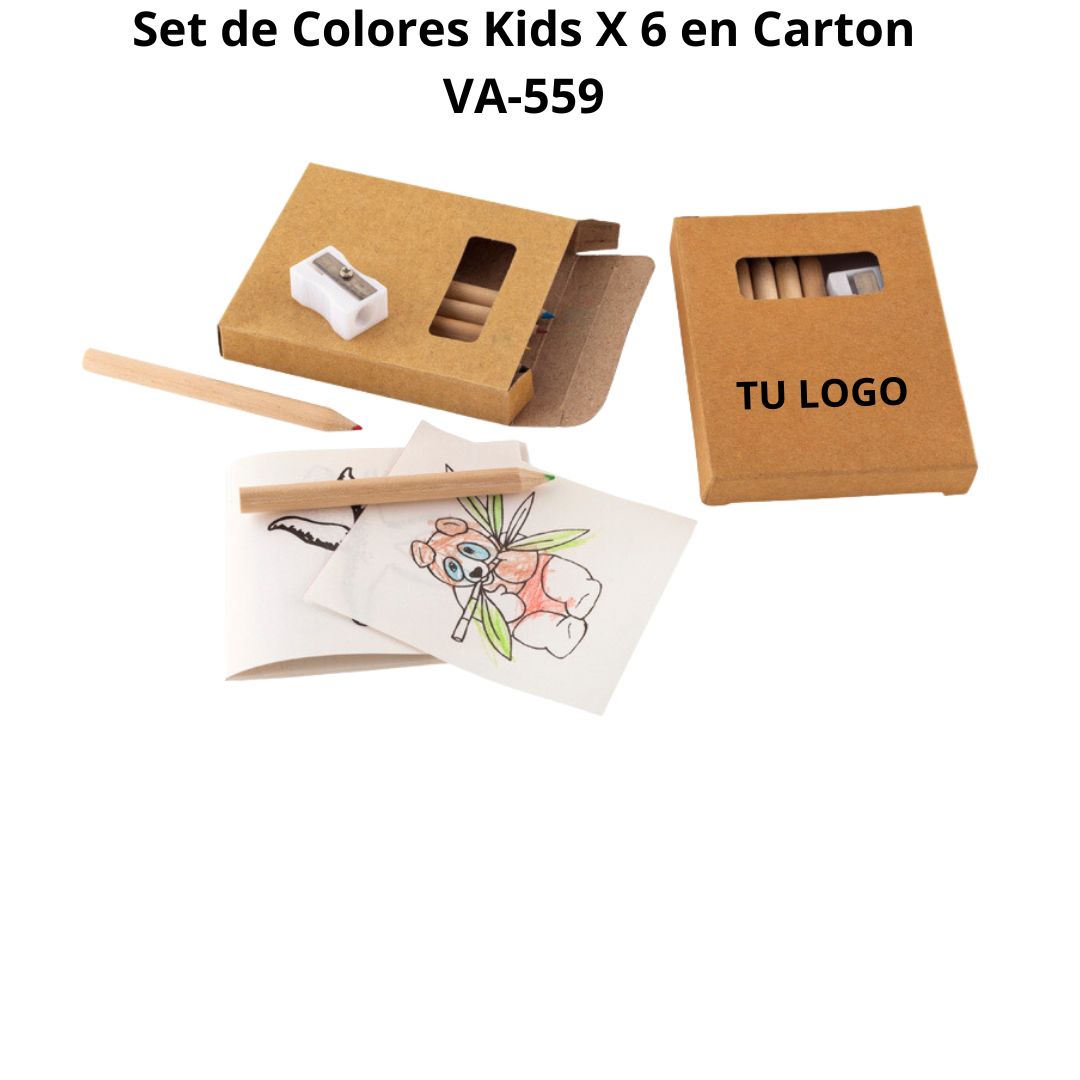 Set de Colores Kids x 6 en Carton