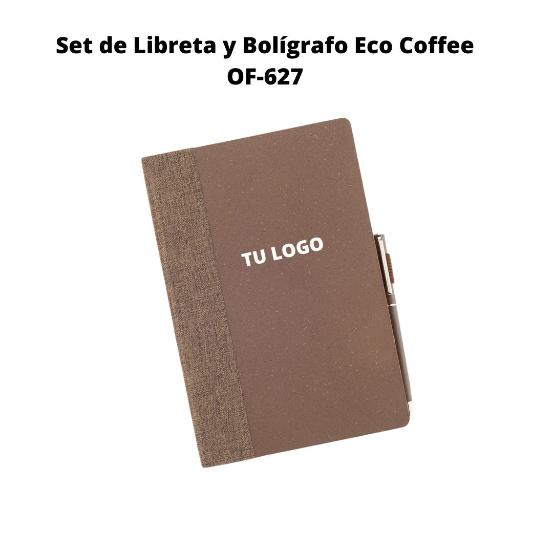 Set de Libreta y Boligrafo Eco Coffee