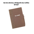 Set de Libreta y Boligrafo Eco Coffee