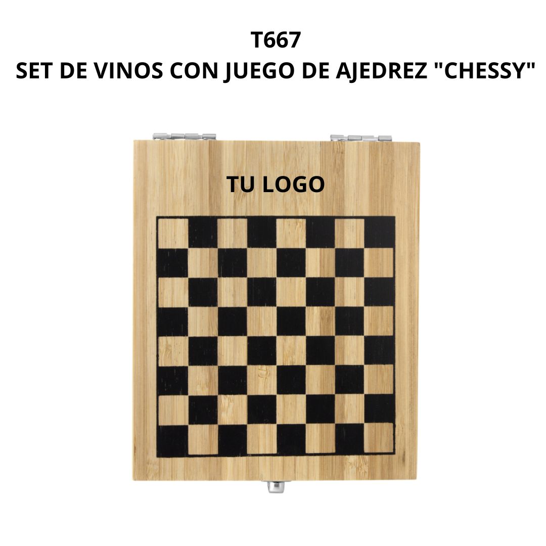 Set de Vinos con Juego de Ajedrez