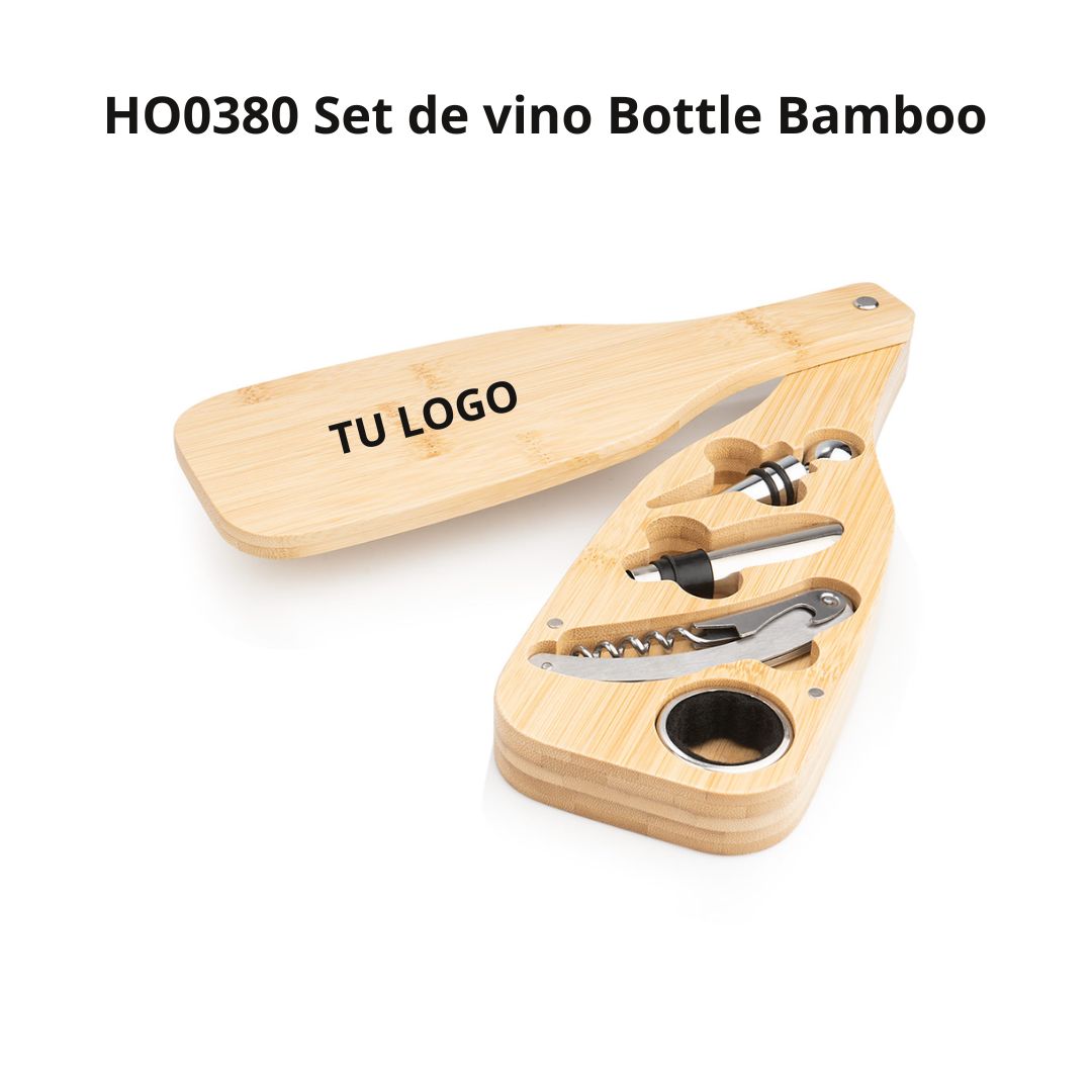 Set de vino Bottle Bamboo