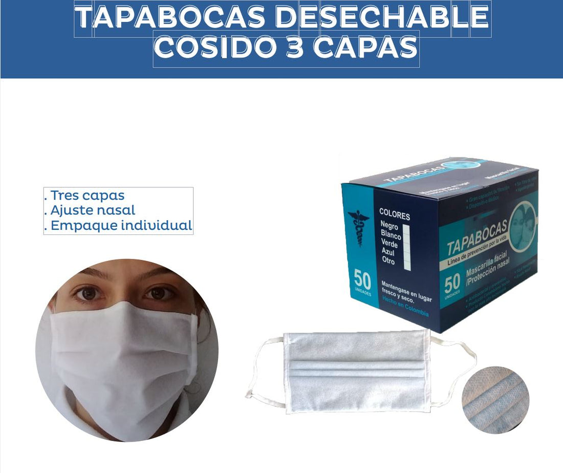 TAPABOCAS DESECHABLE