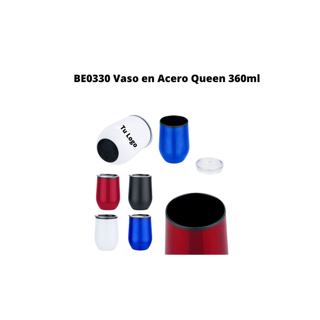 Vaso en Acero Queen 360 ml